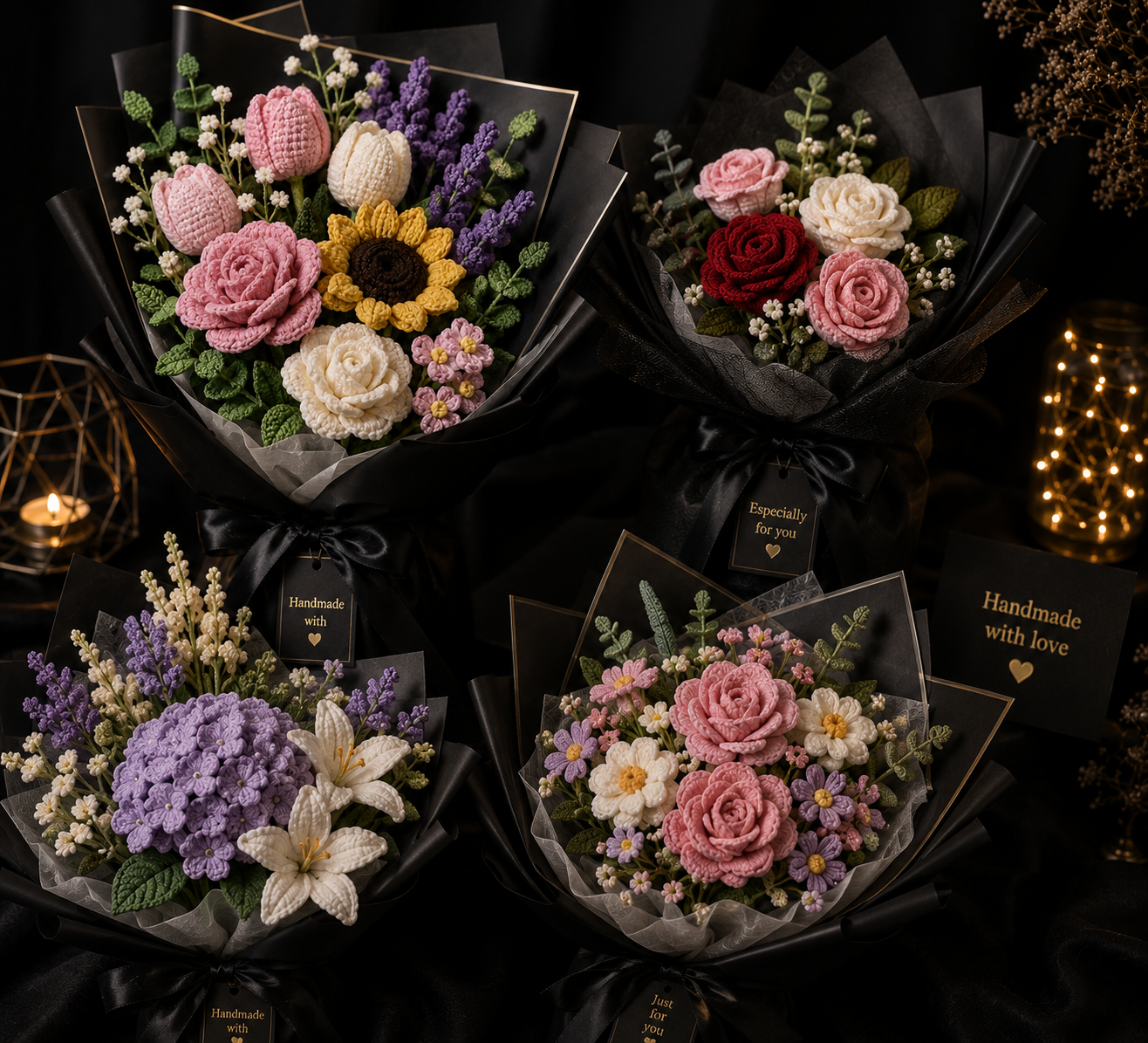 •Crochet Bouquets