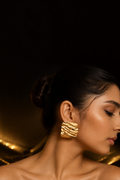 Golden Ripple Studs ✨