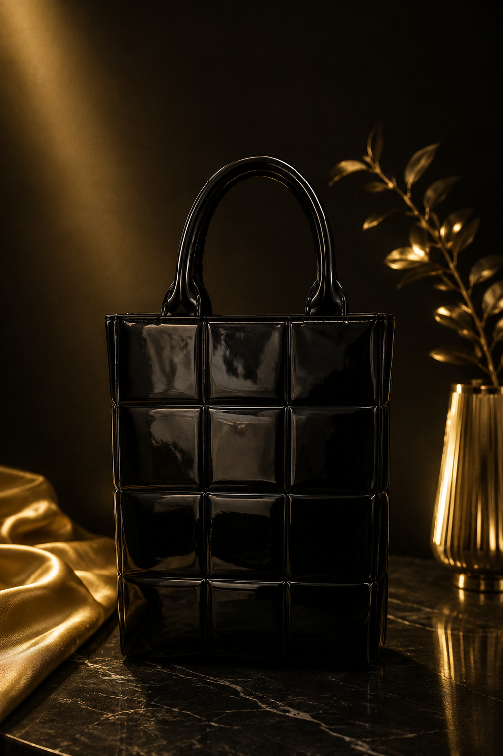 Noir Grid Tote